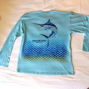 50upf Cabo Joe Marlin fishing shirt